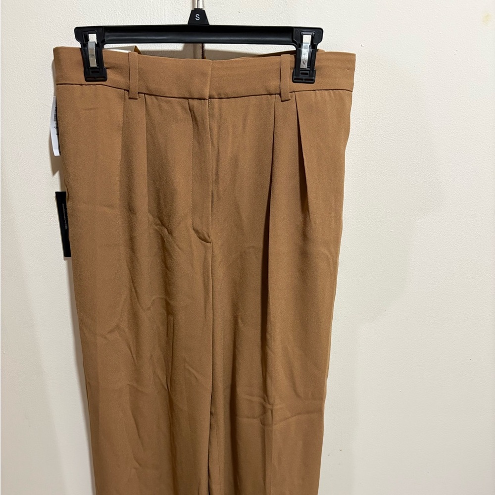 Babaton tan wide leg trousers